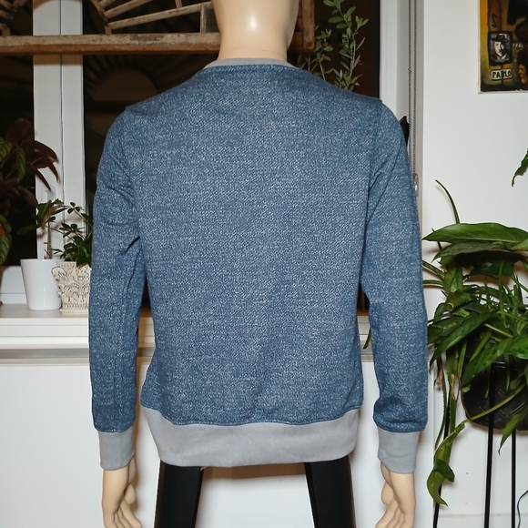 Blue & Grey Brooklyn Cloth V Neck Sweater Size M - Picture 3 of 7